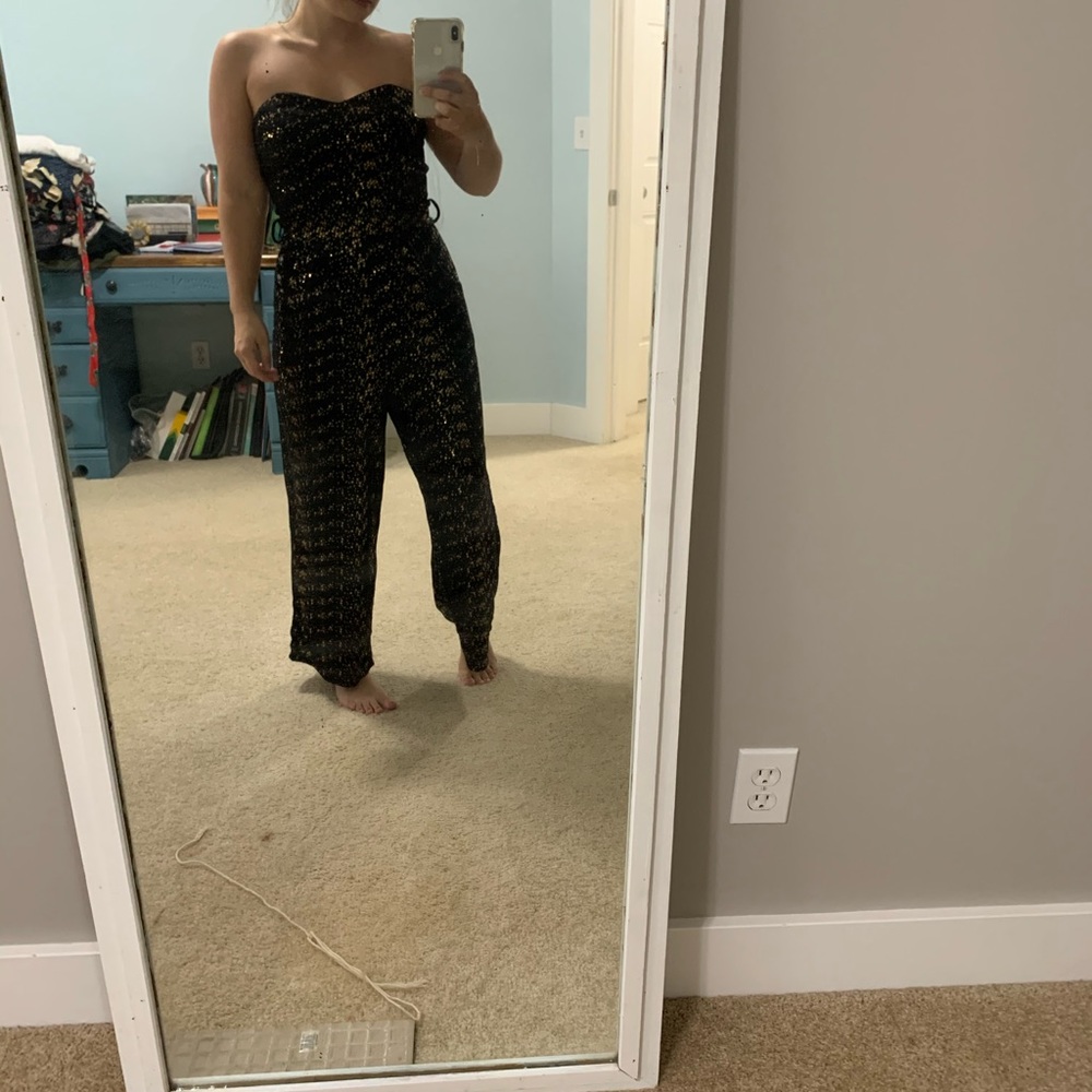 Black/Gold Formal Jumpsuit
